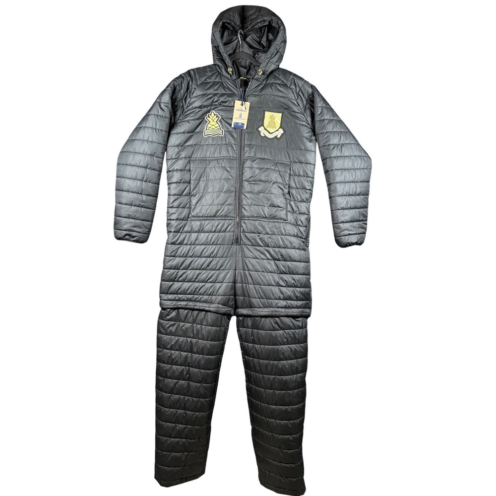 NWT Chubbies Iowa Game Insulated Puffer Suit Black Jumpsuit Men L Convertible
